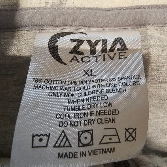 Zyia Active Womens Zipper Up Performance Abstract Jacket Cream Women's XL 3429 - Picture 4 of 7